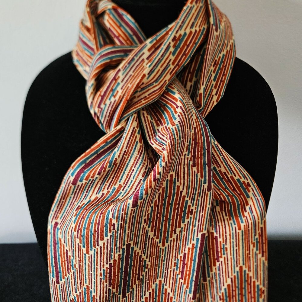 Japanese Kimono Scarf S3271 - Southwestern Look Soft Wool